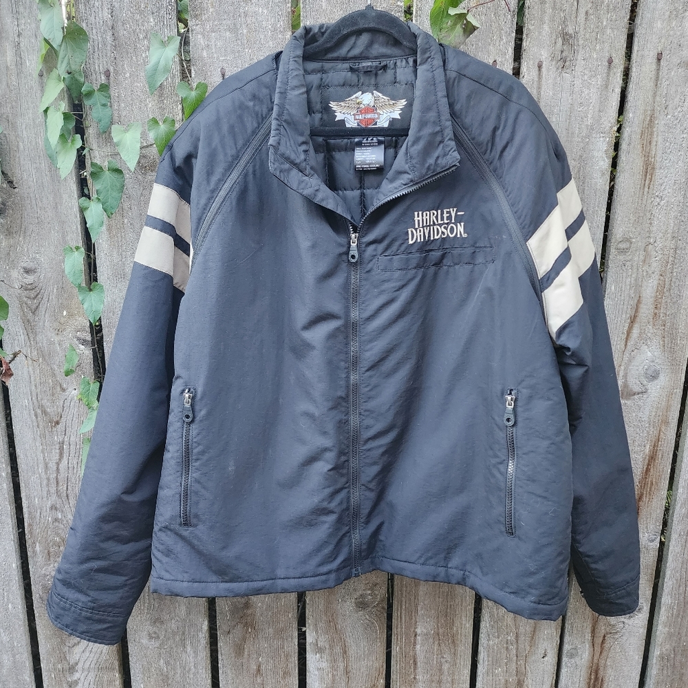 Harley-Davidson Men's Heavy Duty Nylon Convertible Jacket Vest Size 2XL